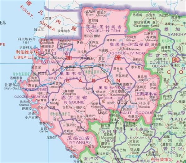 加蓬地圖